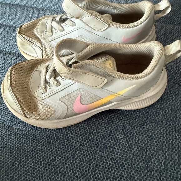 Nike Tan and Pink Velcro Strap Sneakers - Picture 5 of 6